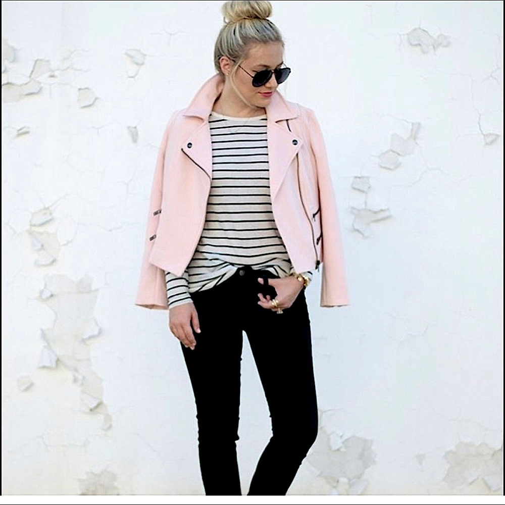 F21 Pink Moto Jacket Forever 21 Faux leather NWT motorcycle